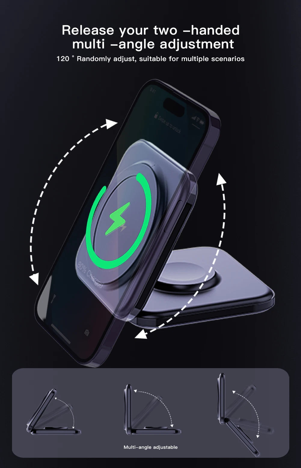 Mini  2 in 1 Wireless Charger